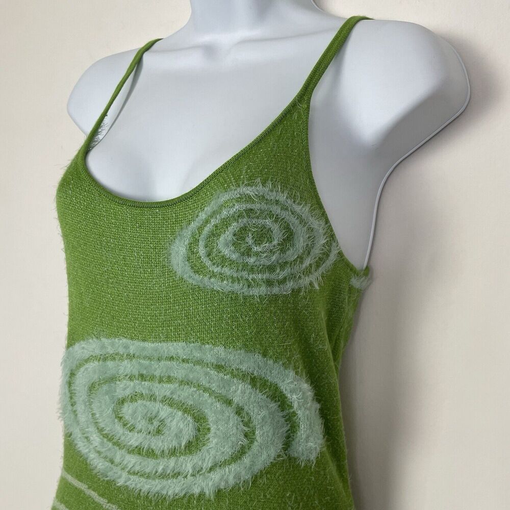 House of Sunny The Galaxy Hockney Knit Midi Slip Cut‎ Out Dress Grass Green US 4 - Picture 7 of 14